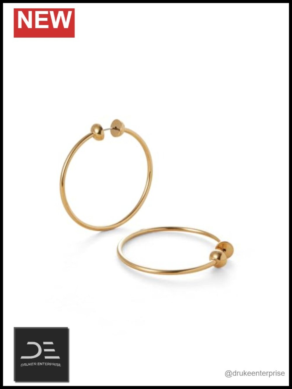 Small Stainless Steel Icon Hoop Earrings Hinged
